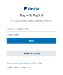 Sign in to PayPal